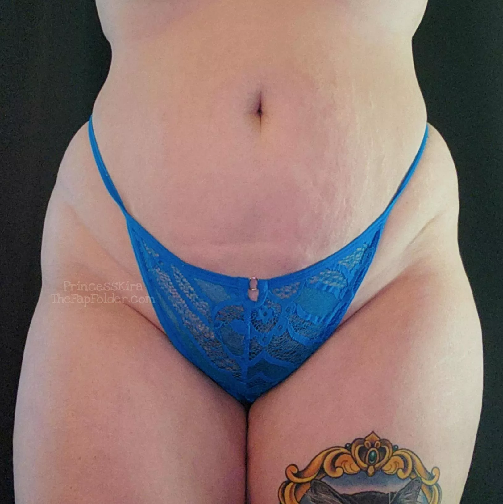 [Selling] blue lacy Thong! Includes 1 day of wear + orgasm video in the panties