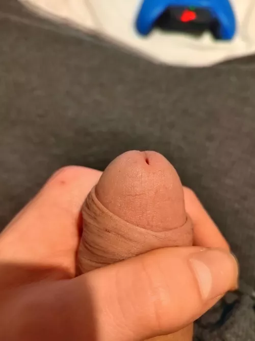 Semi hard and poking out