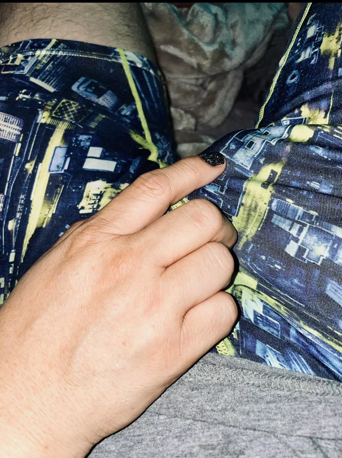 She passed out so I put her hand on my cock…