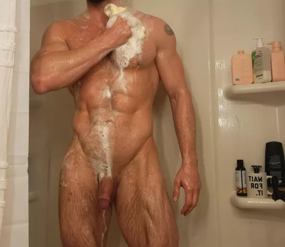 showing it off in the shower