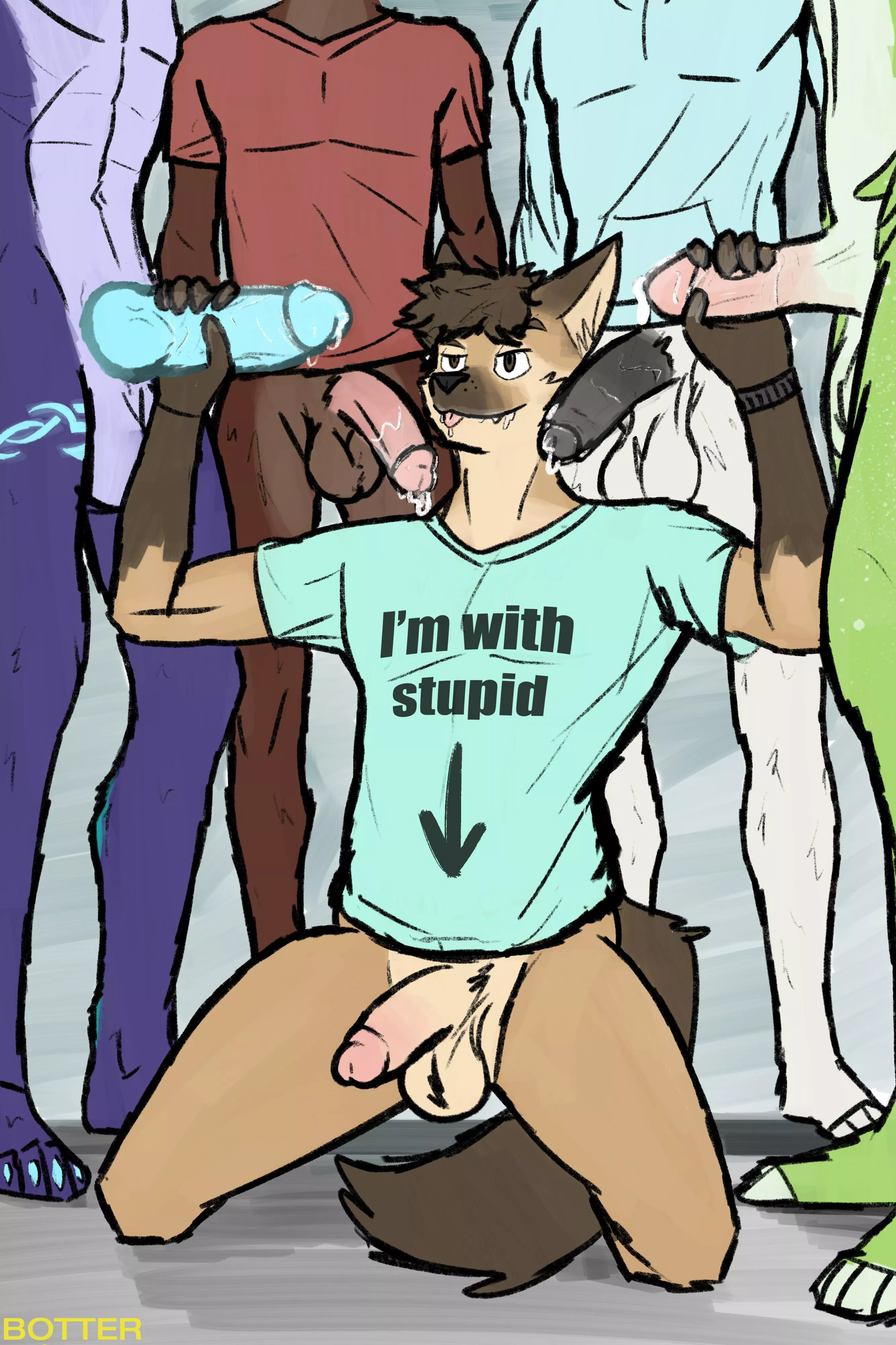 So... whoever he rides is the stupid one? (botter dork)