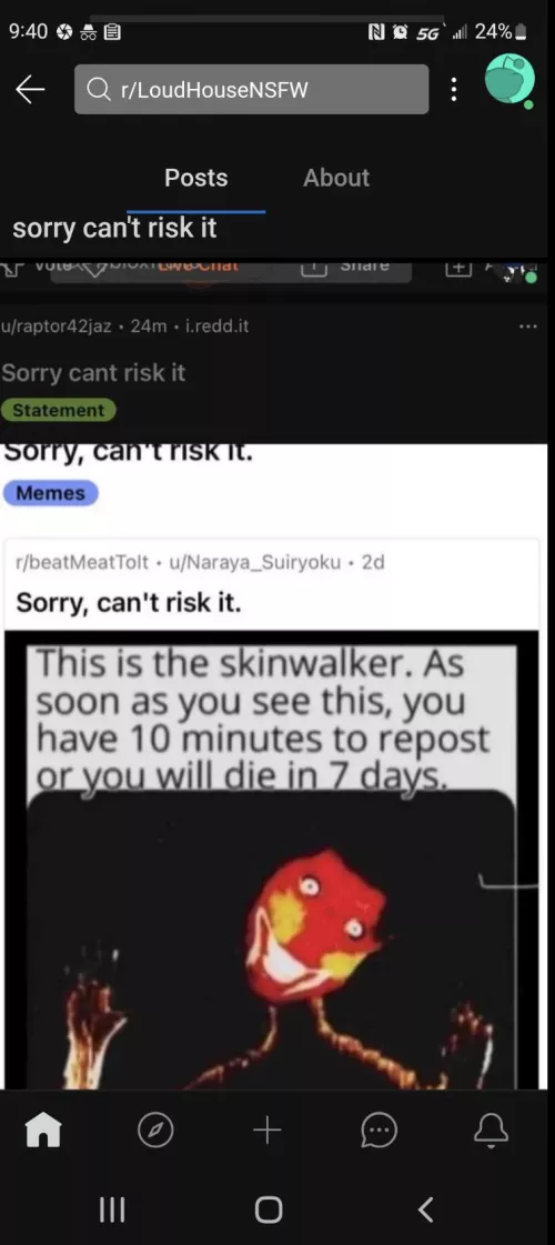 Sorry can’t risk it