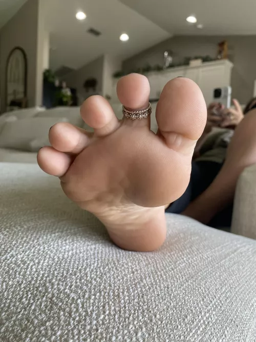 Stick your nose right between each toe.