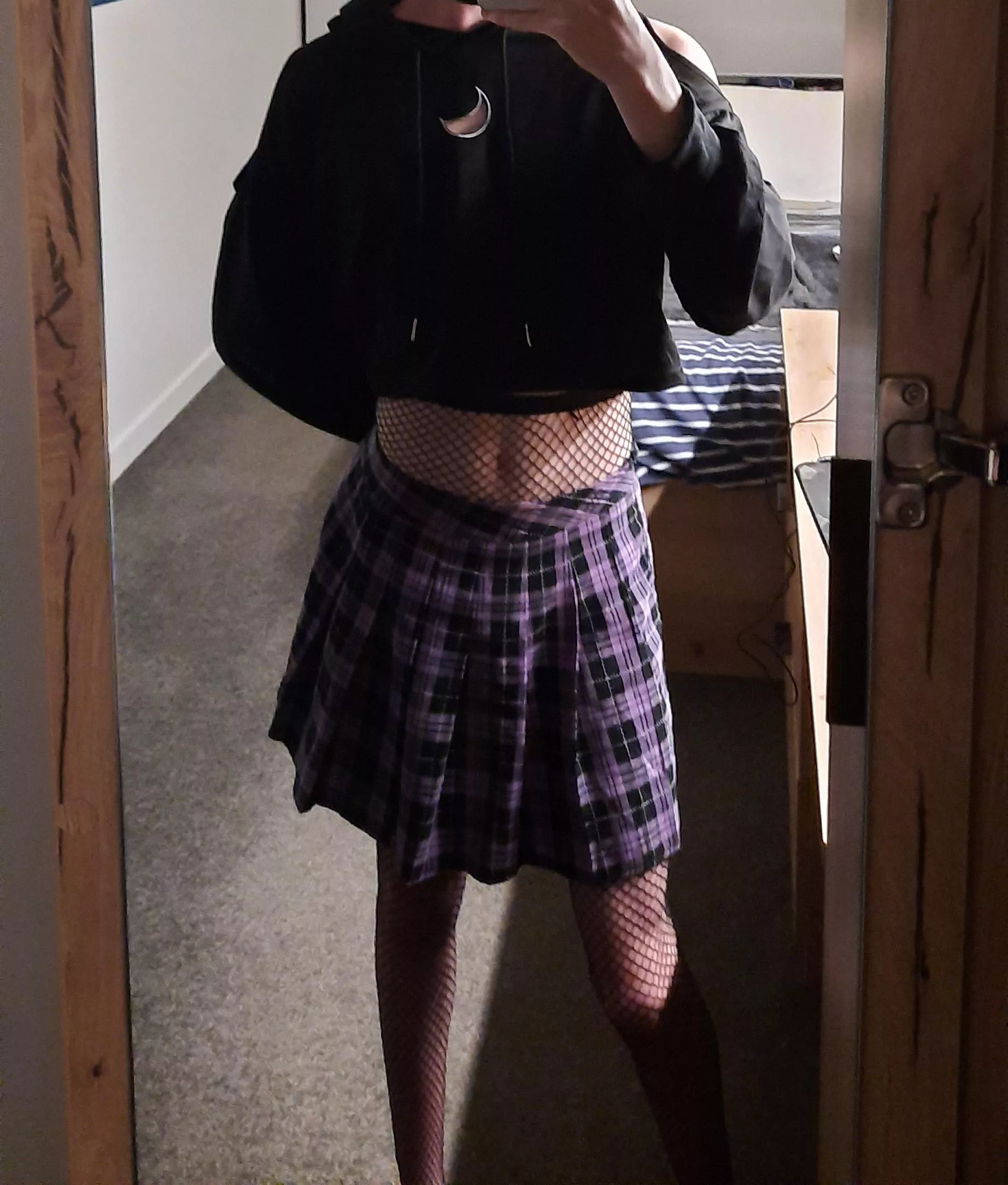 Still my favorite outfit. I love how fishnets feel on my legs