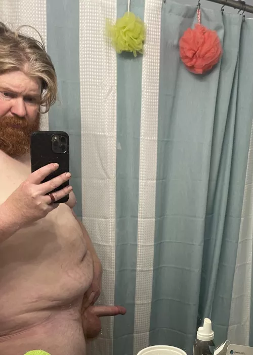 This Chubby dude before a shower.