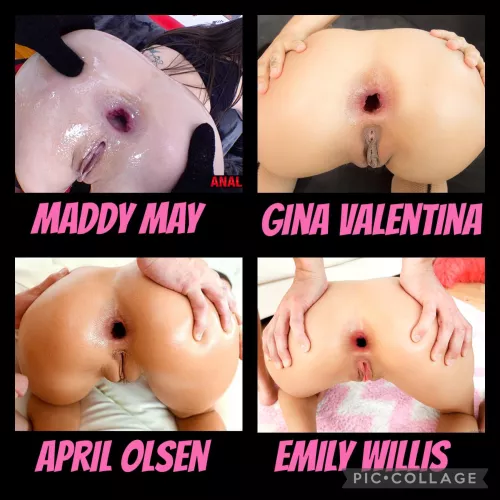 Whose asshole would you gape and flood with a thick load?