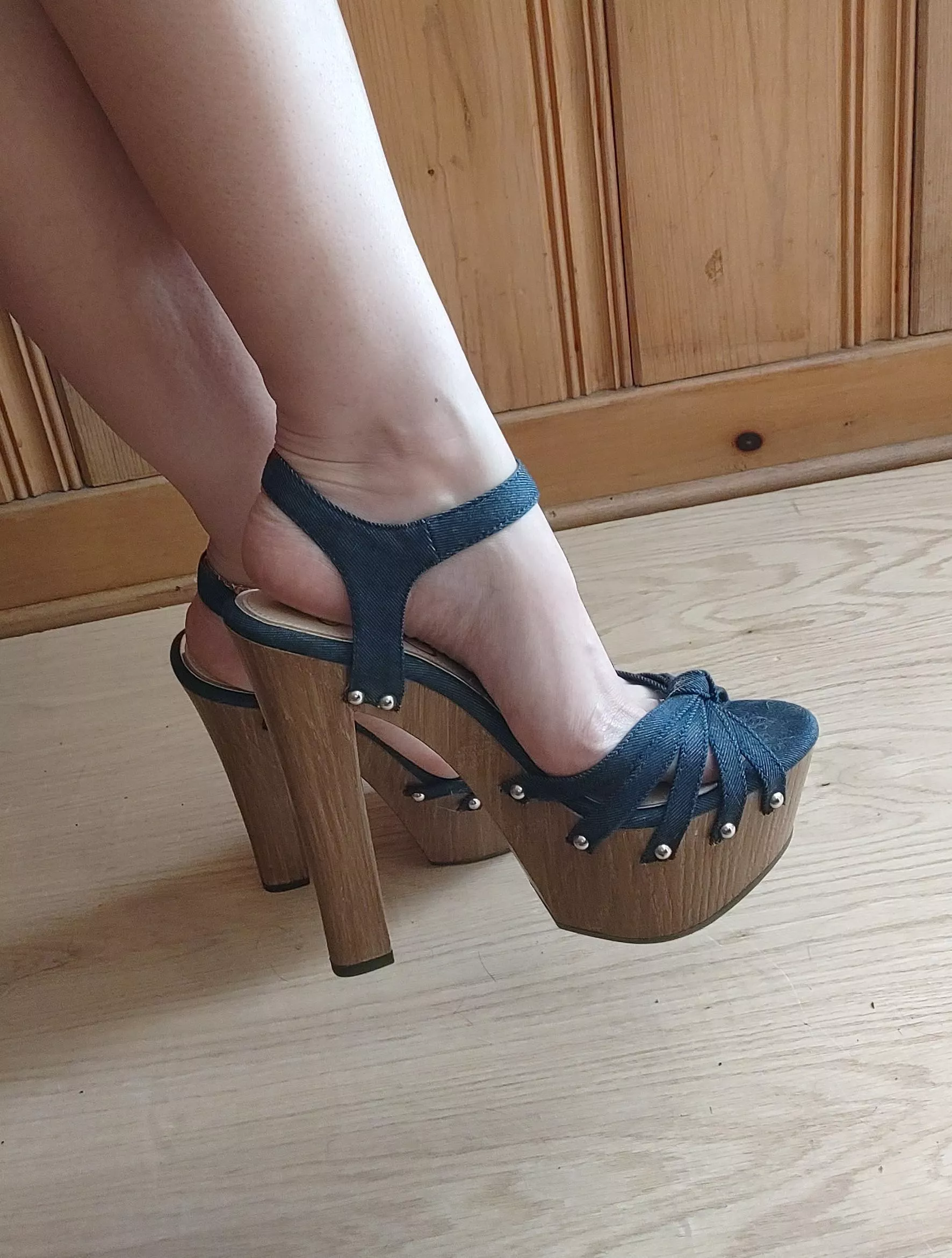 wood heels ;)