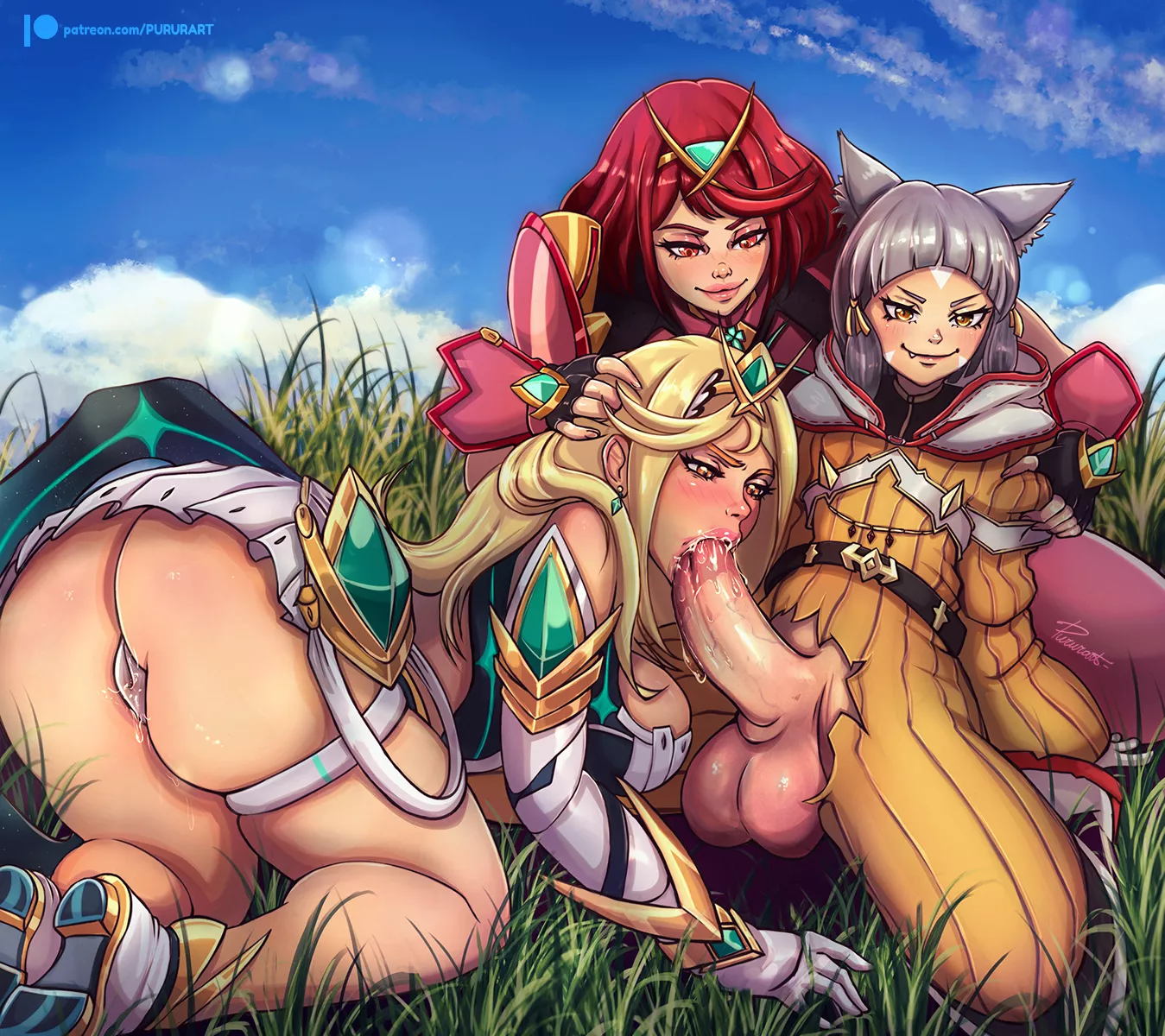Xenoblade Chronicle threesome (Pururart)