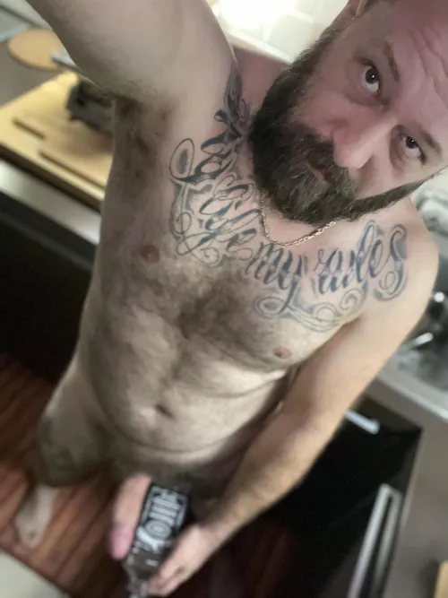 (42) Now you kneel in front of me, put in Jack's mouth and then my cock.