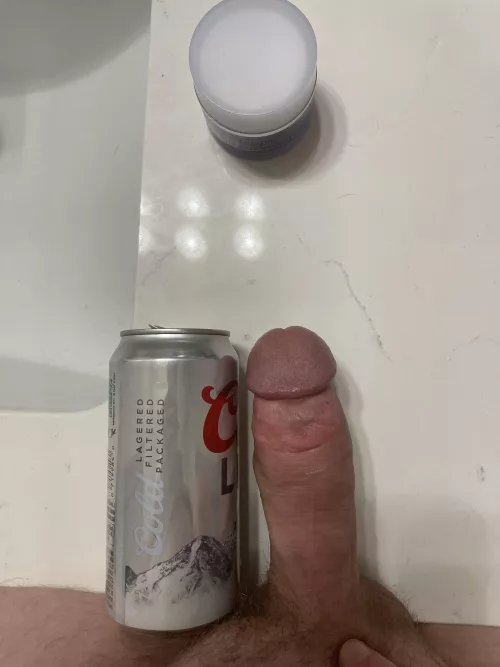 A skinny can, and a thick dick.