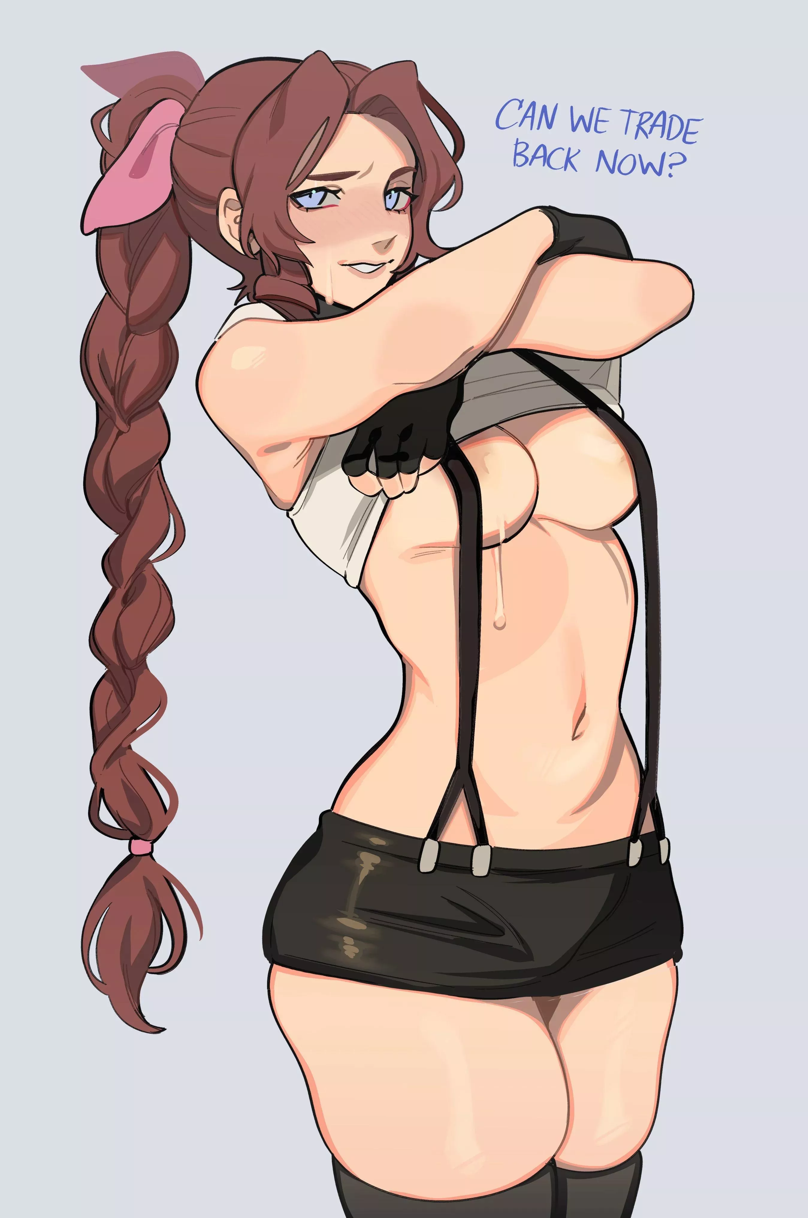 Aerith Gainsborough - outfit swap with Tifa (porqueloin)