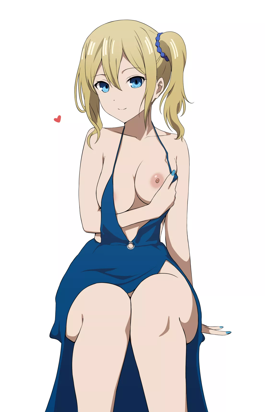 Ai Hayasaka exposing her left boob