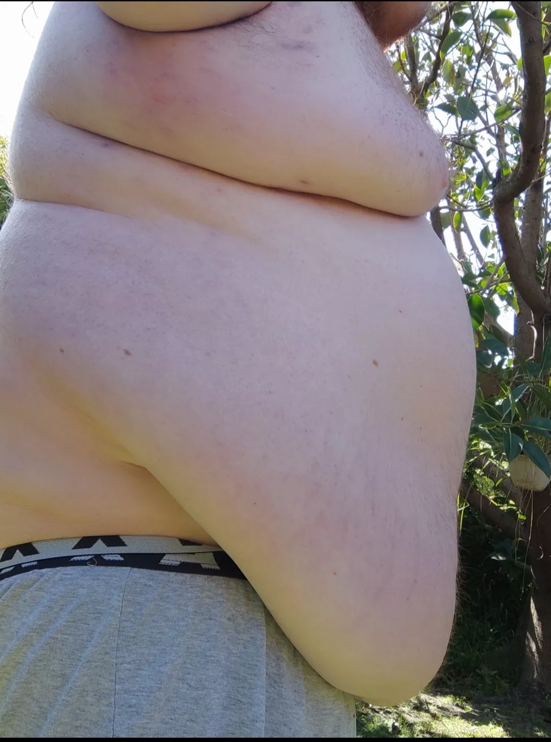 Anyone like being covered by a big belly when they suck cock?