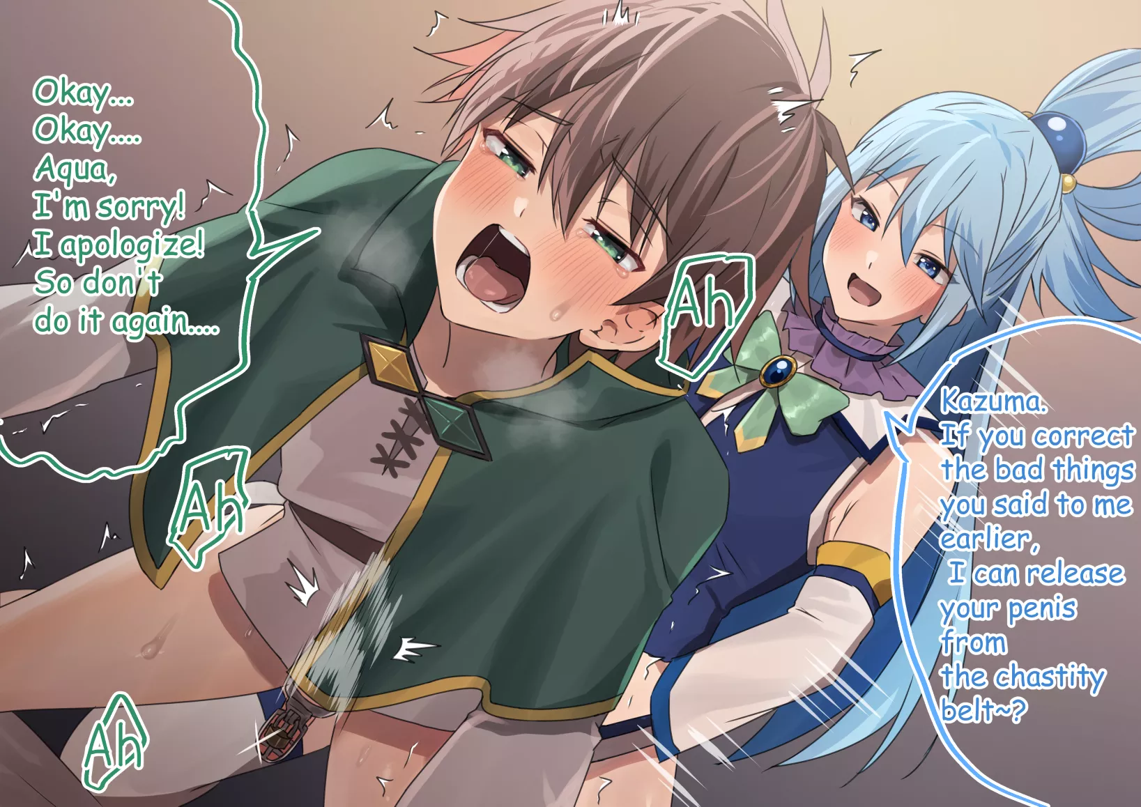 Aqua has had enough of Kazuma's BS