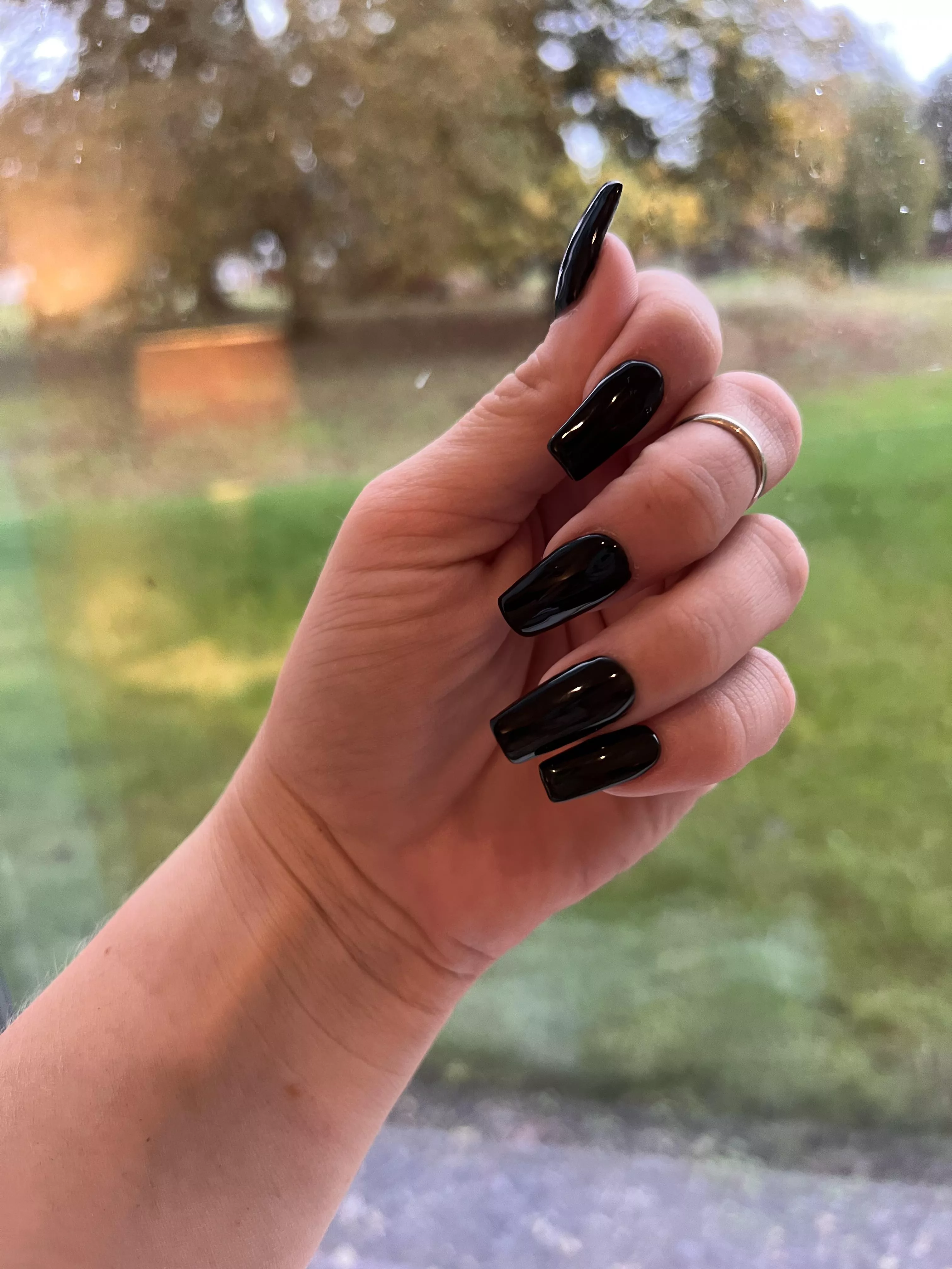 Black and Extra dark Green, look close at ring and pinky fingers🖤
