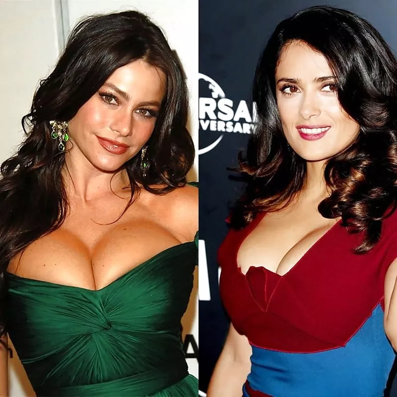 boobs battle - Sofia Vergara or Salma Hayek