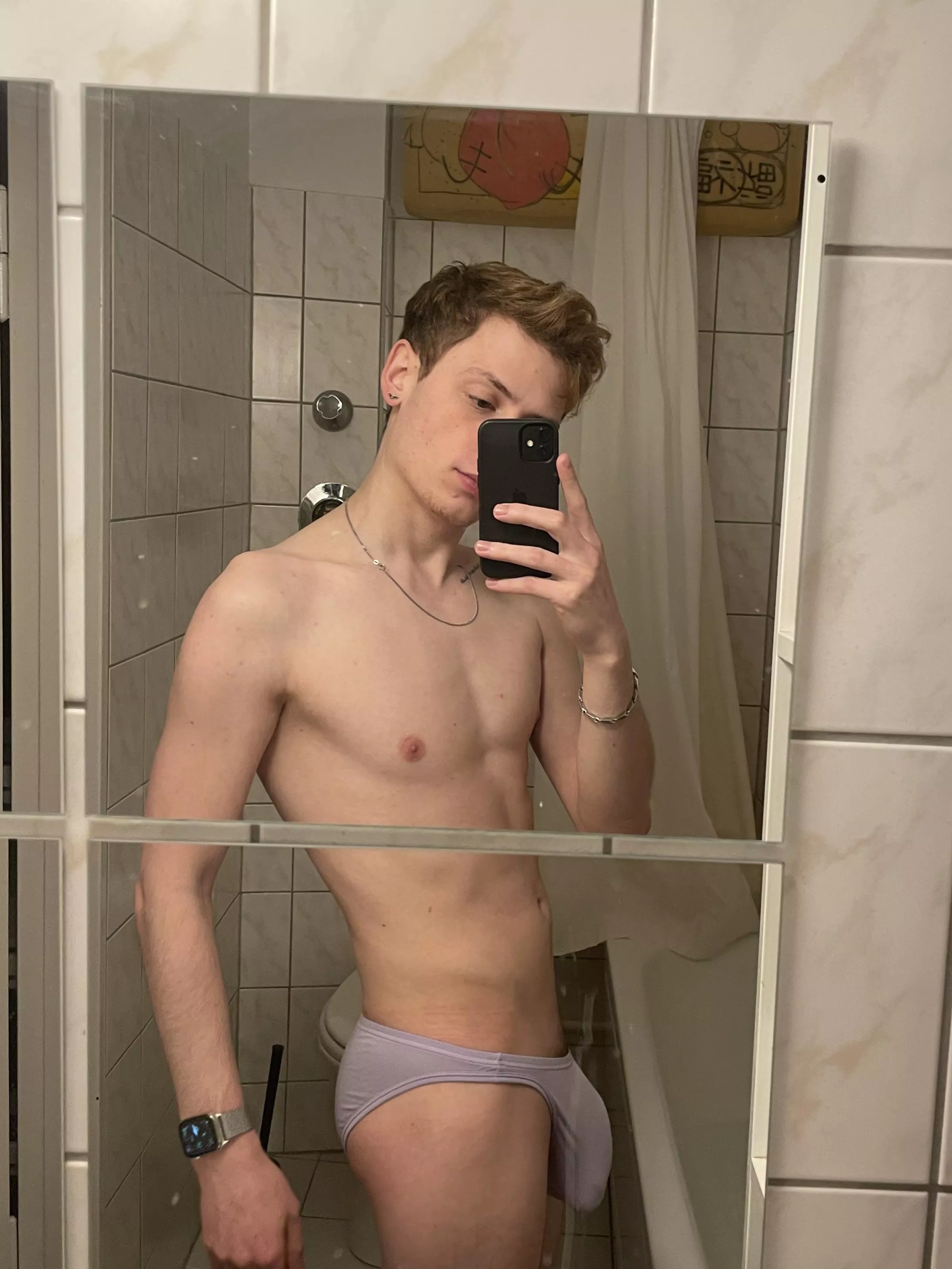 Bulge from the side, nothing you can hide.