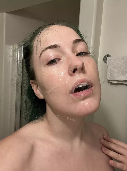 Cum slut spit bubble hehe