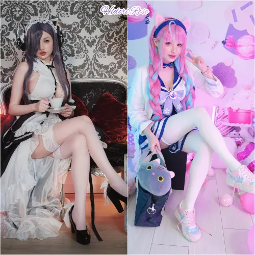 Get yourself a girl who can do both - August Von Parseval from Azur Lane and Vtuber Minato Aqua by Hidori Rose