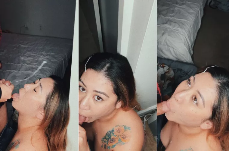 Getting cum in my eye won’t stop me from sucking you more