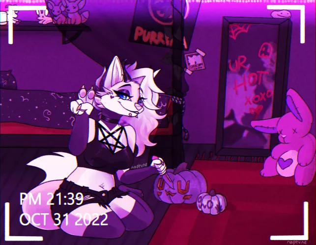 Had a super amazing Hallowe'en this year! art @naptvne on twitter (me!)