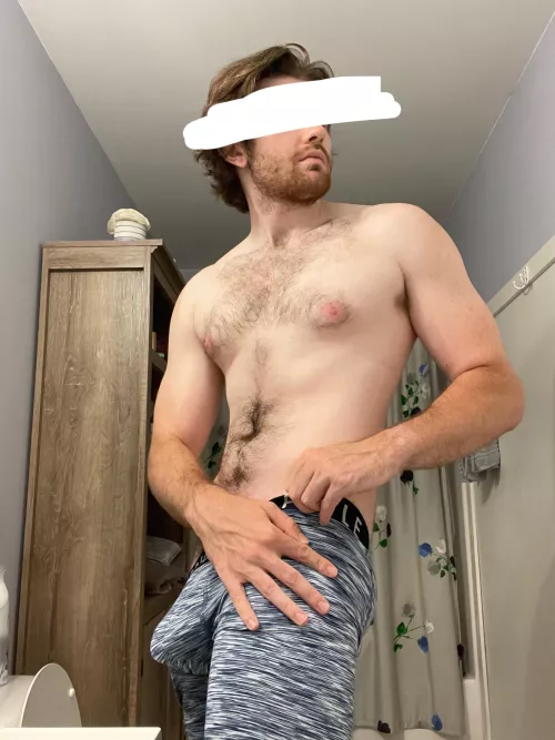 Have to deal with my morning wood in the shower