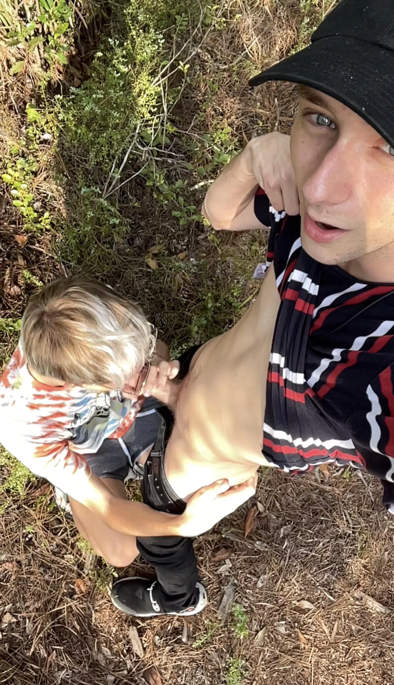 Hey can I suck you off in the woods?