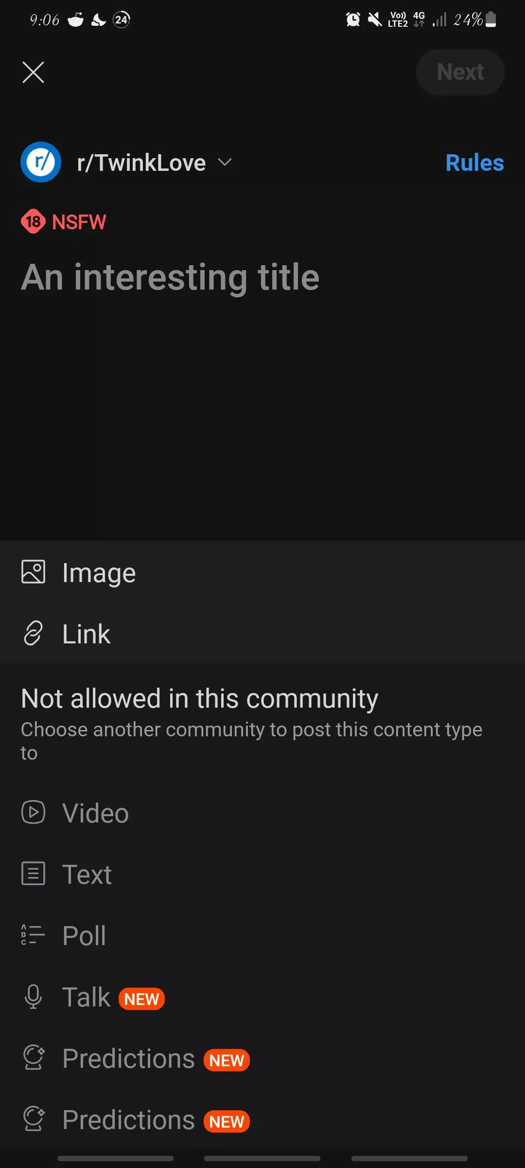 Hey 👋 quick question, would anyone know why I'm unable to post NSFW videos in groups like this one which allows it?