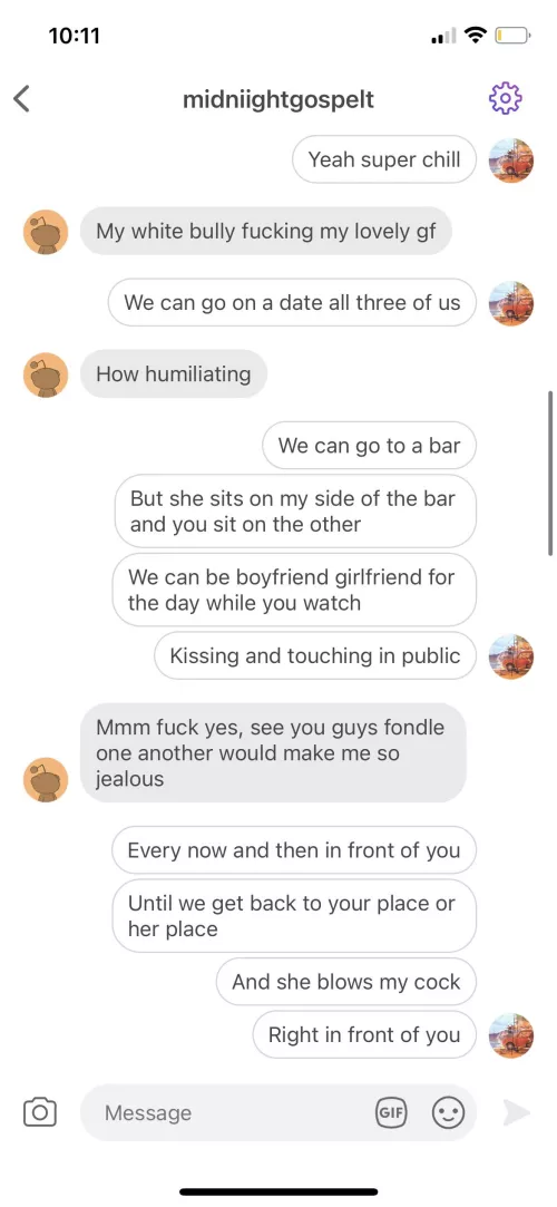 How text conversations usually go with Asian cucks