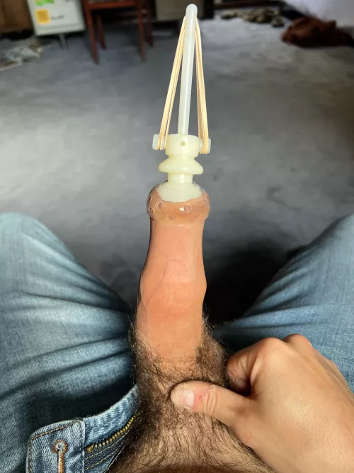 I get sexual pleasure from tugging on my foreskin so I got myself a DTR restoring device and I’m in love.