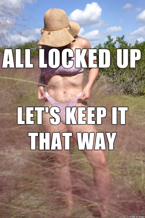 It's for the best I promise, can't have you walking around with that tiny little hard on embarrassing me