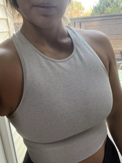 Let’s see if this bra holds up during my workout.