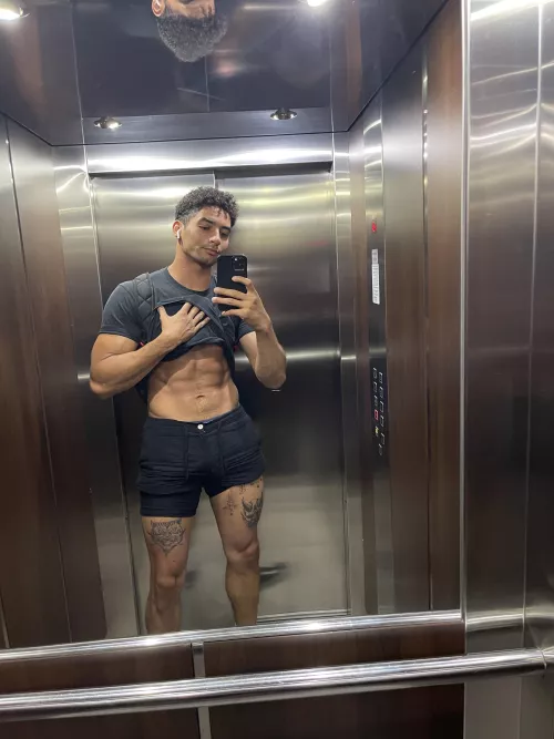 Lick my abs and whip it out