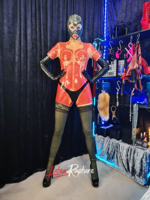 Lost count how many layers I put on. At least two catsuits and numerous stockings and nylon, socks and more