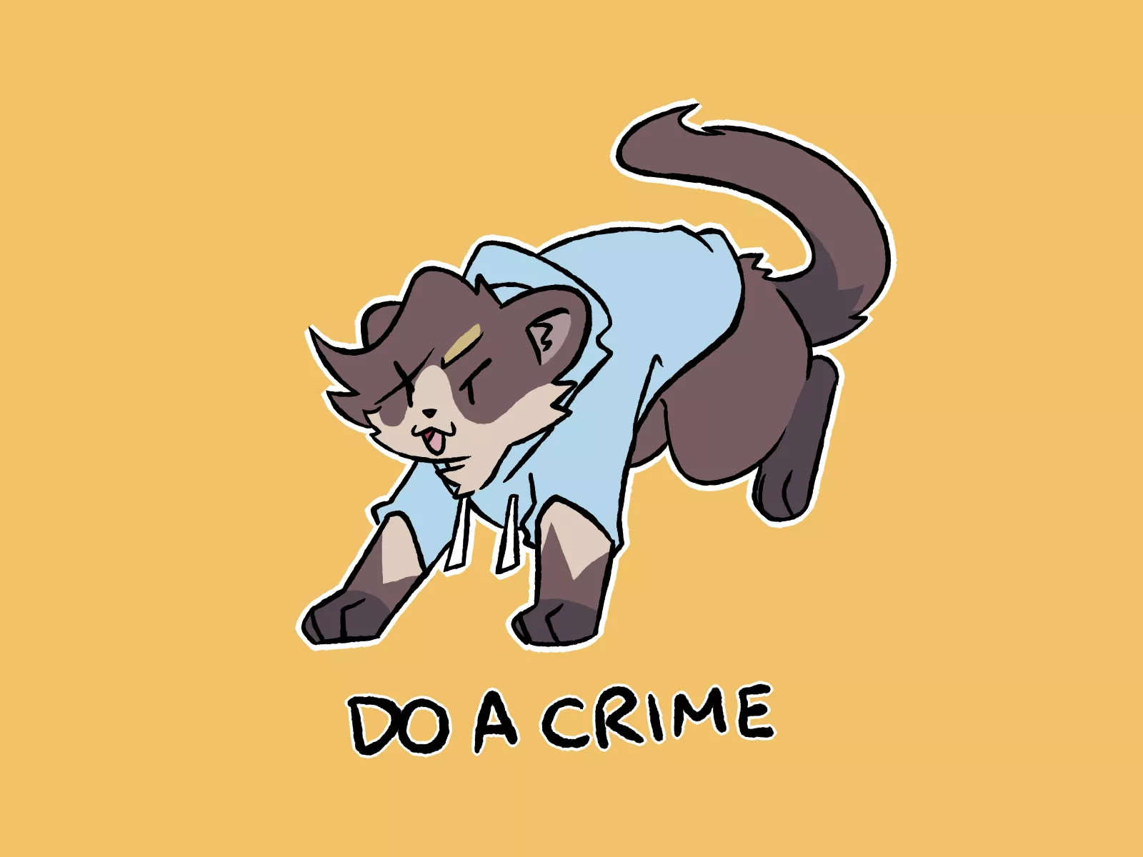 [OC] DO A CRIME! (@sleepysartstash on twitter)