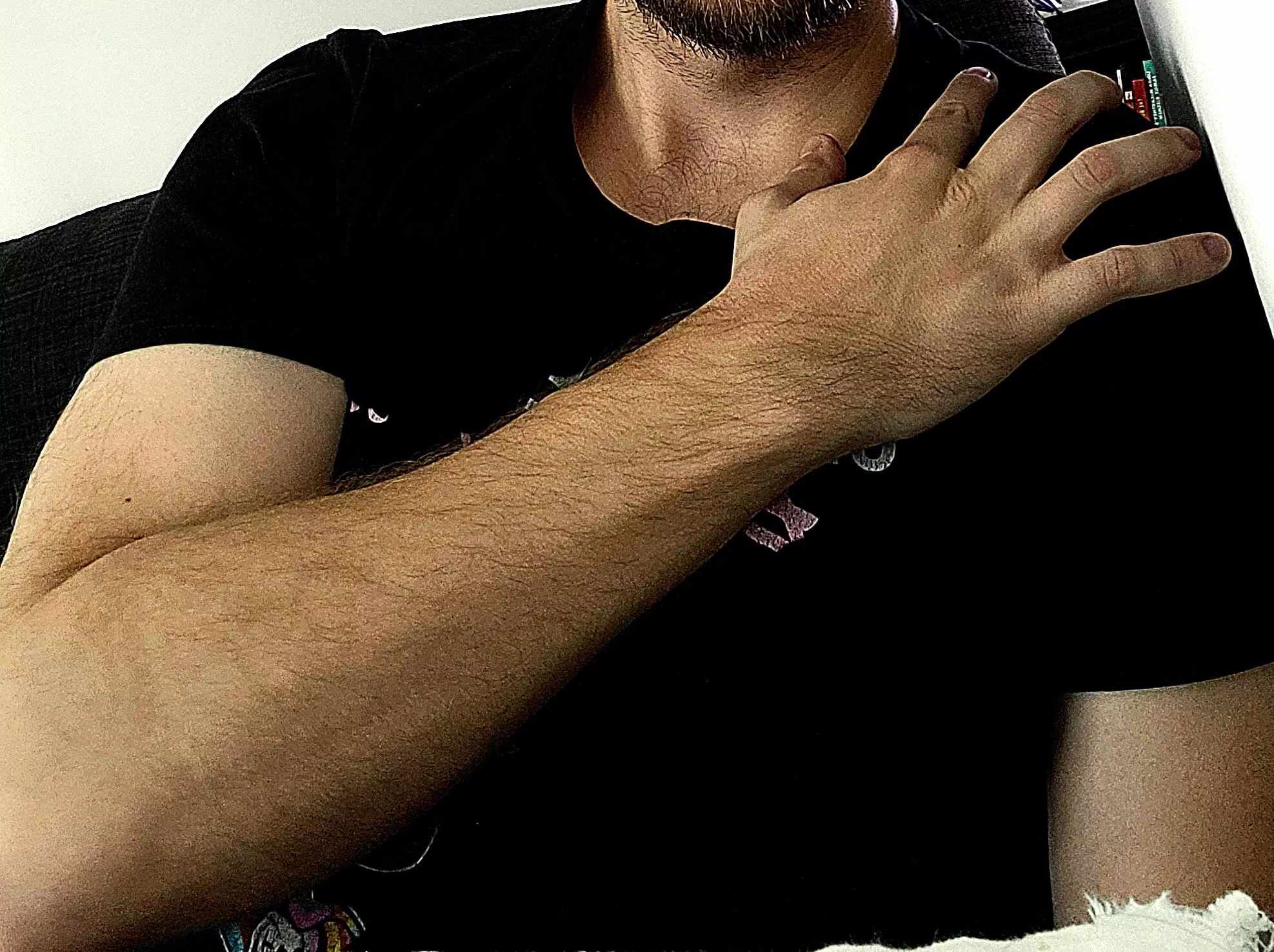 Open to wrapping around others.