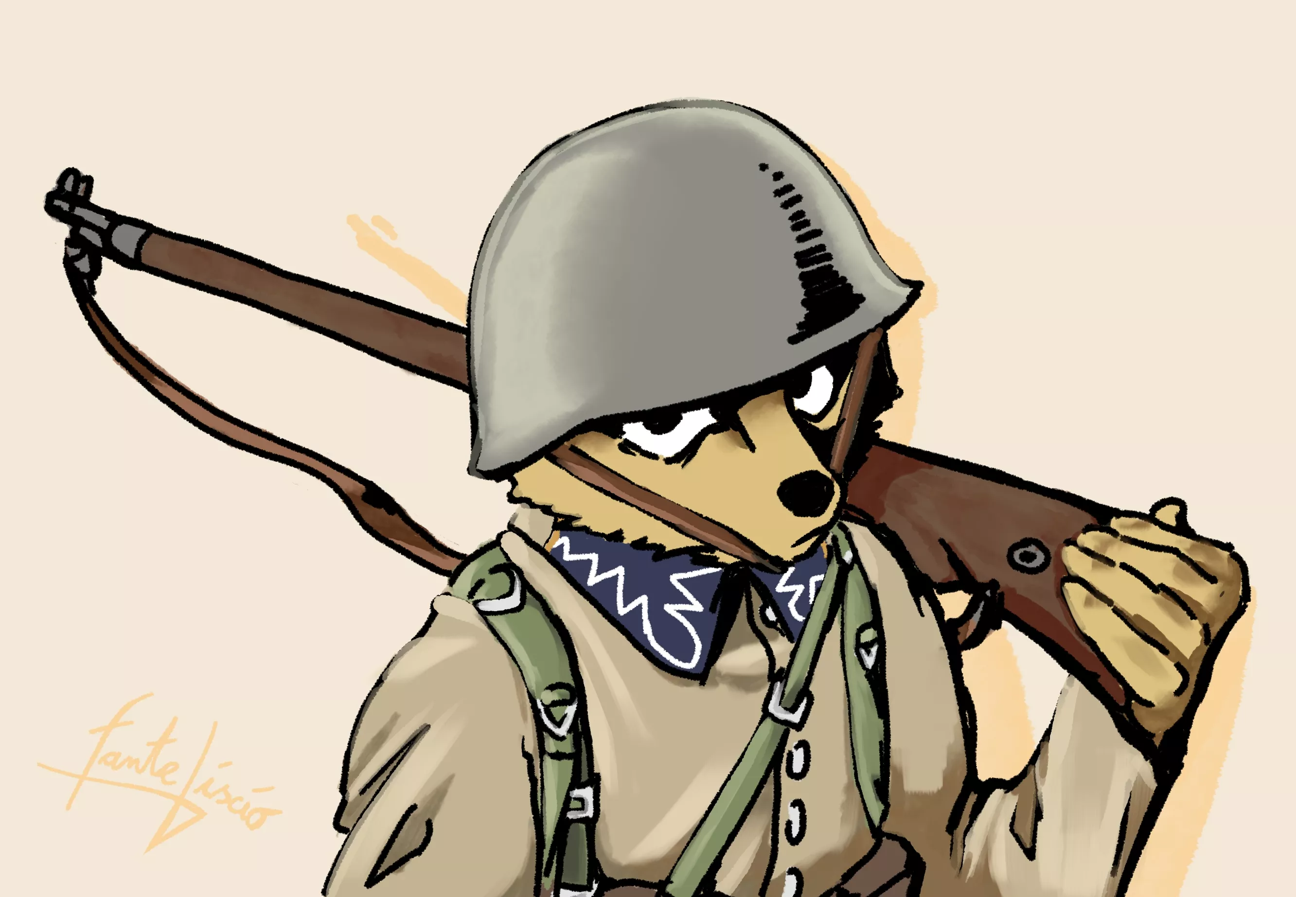 Polish WW2 soldier (art by me)