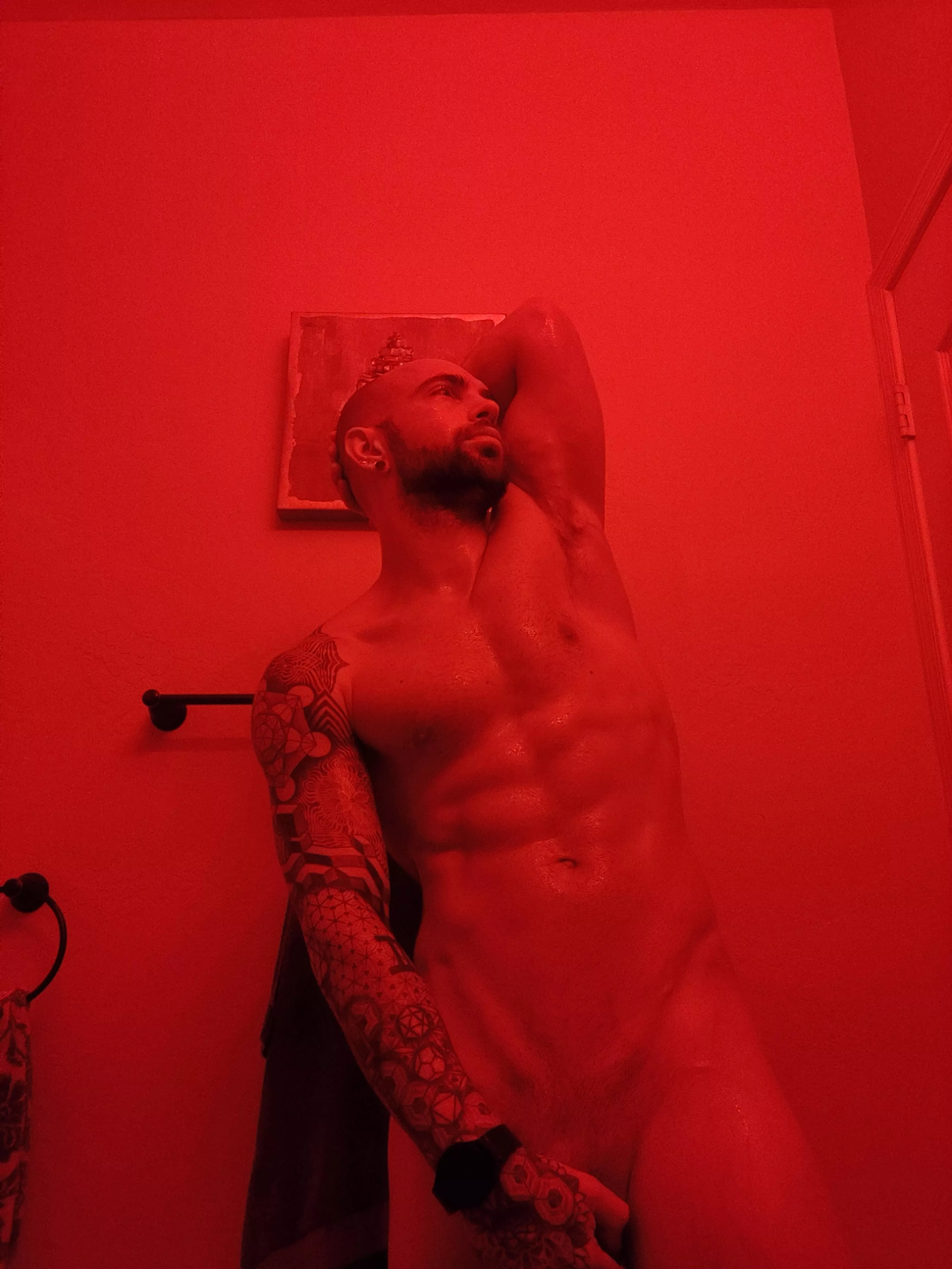 Red light steam therapy.