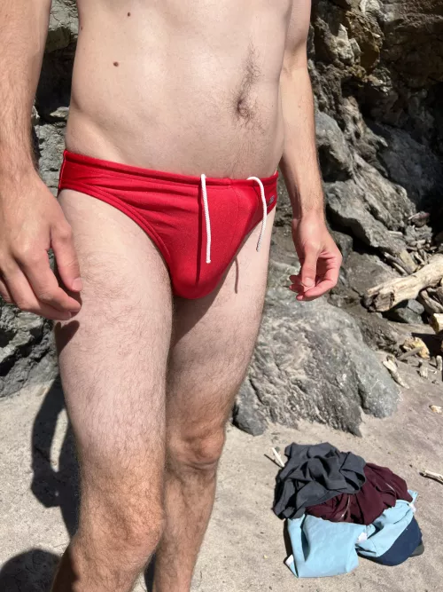 Red speedo outline