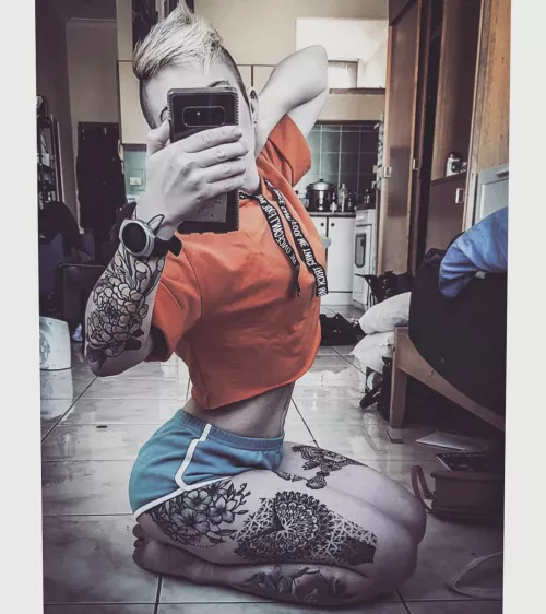 Tattoos on a hot body
