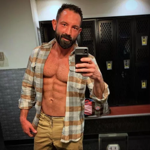 This flannel shirt/slacks combo works for me