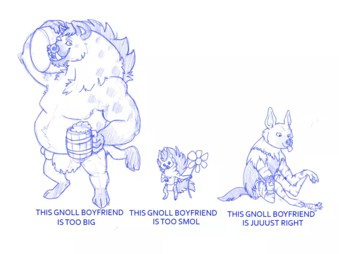 This hyena boyfriend is juuuuust right (oc)