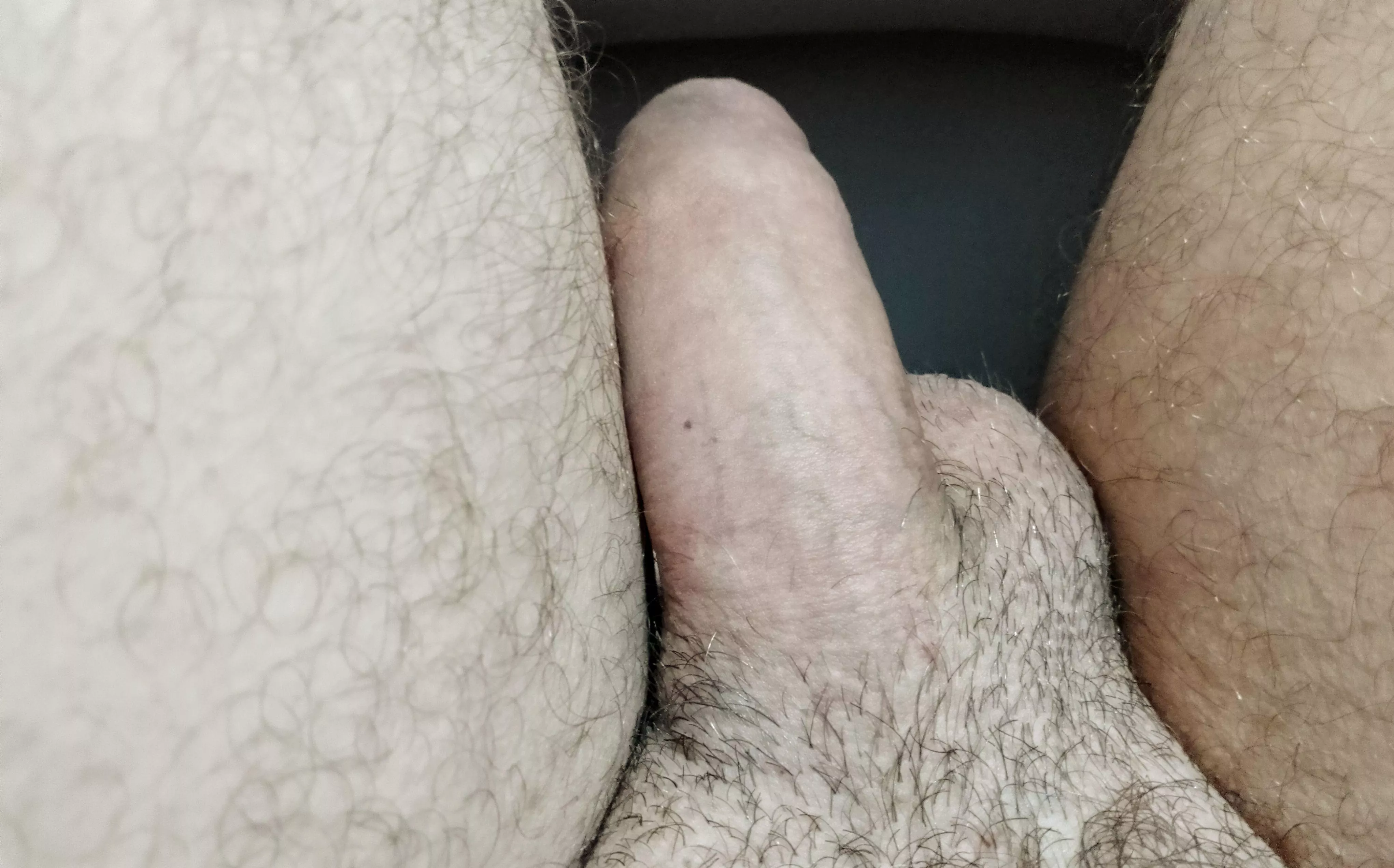 Waiting for a mouth to make it hard.