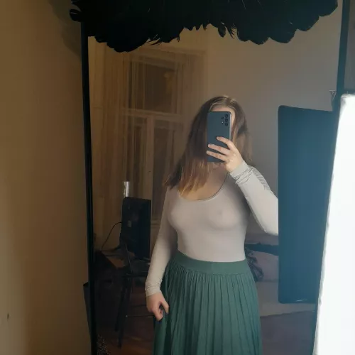 Braless in winter, such a joy!