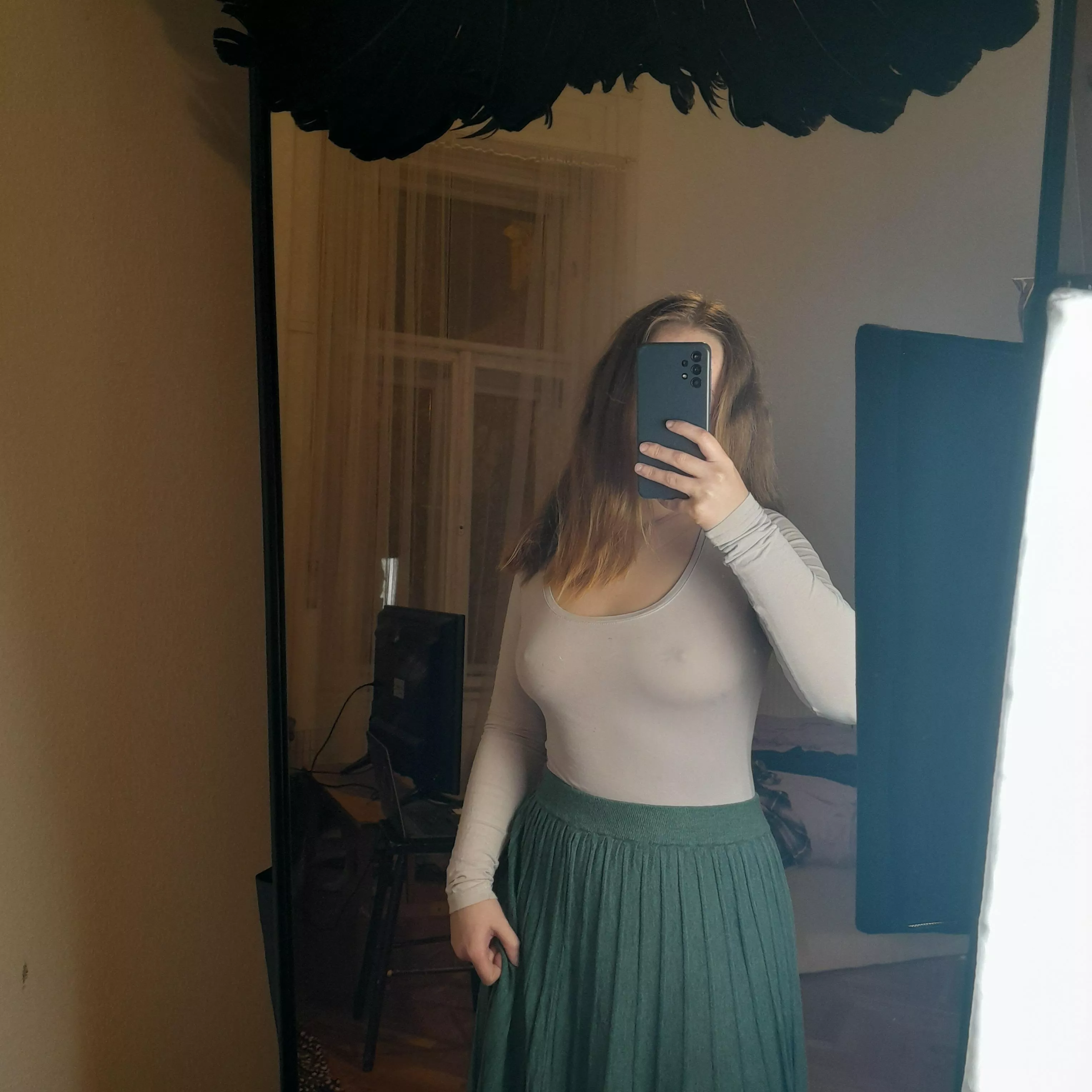 Braless in winter, such a joy!