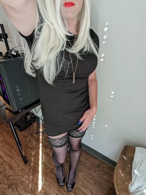 Chastity and thigh highs 🥰🥰🥰