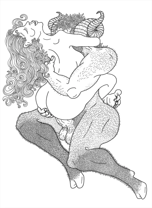 Faun and maiden (horsethroat)