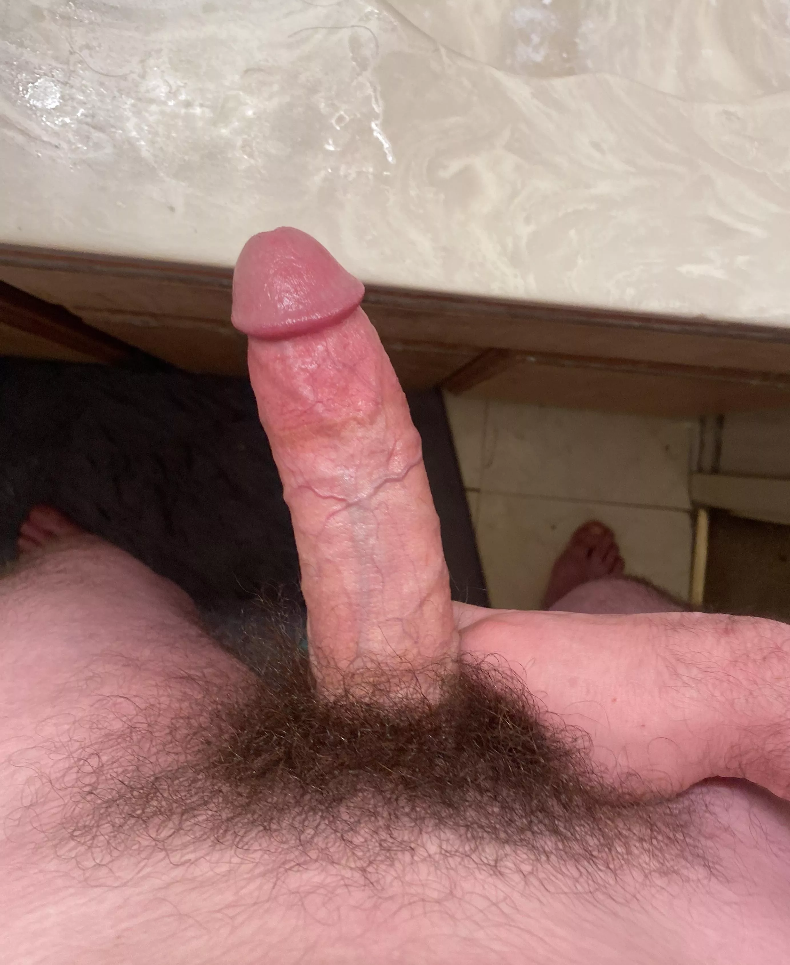 Fresh out of the shower and hard