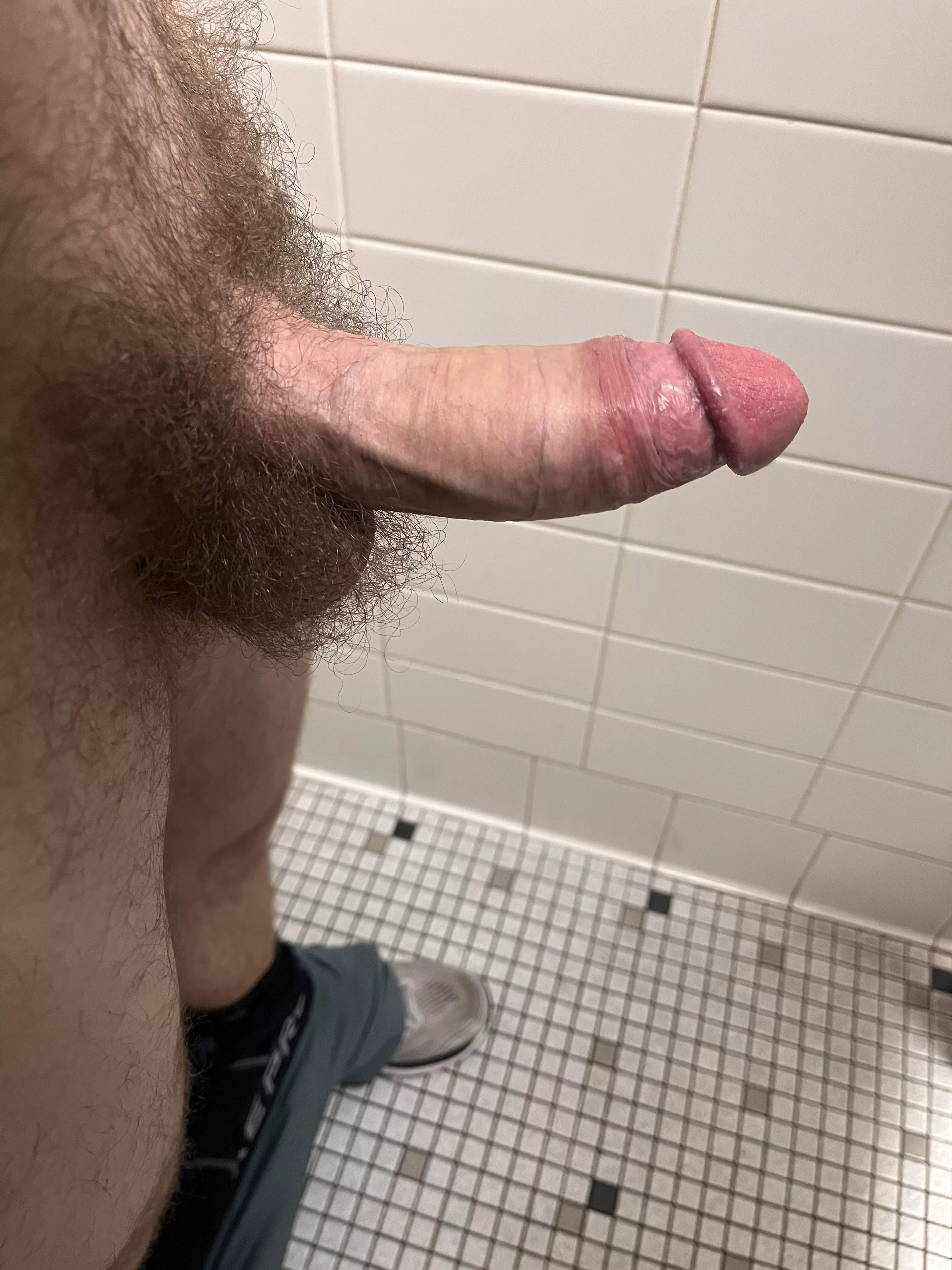 Had to take a break from lifting in the locker room bathrooms [37]