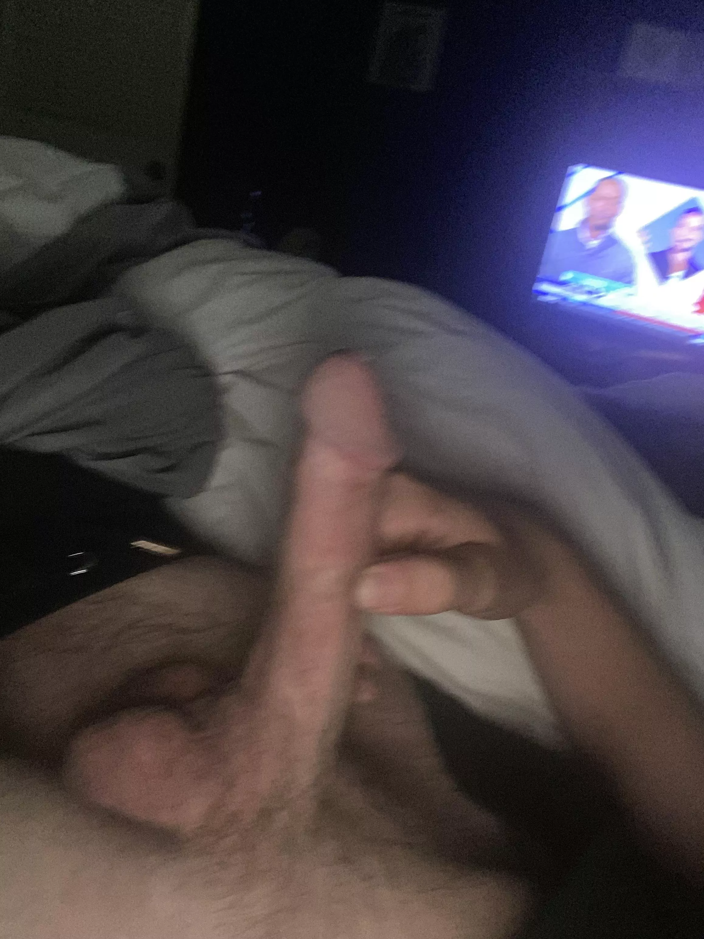 Hard cock at night
